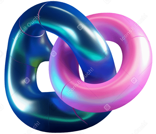 d abstract vivid form PNG, SVG