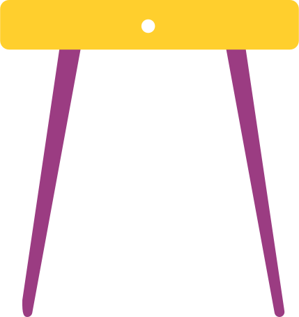 yellow dressing table Illustration in PNG, SVG