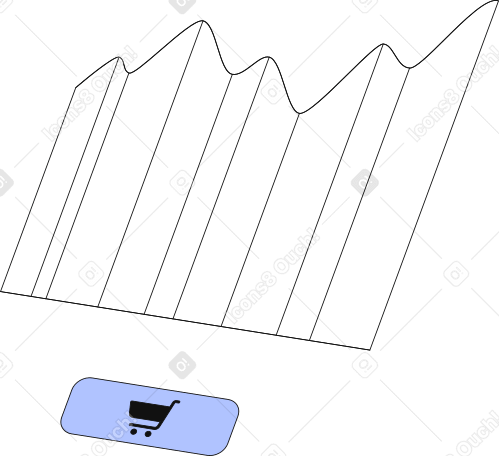 chart and cart Illustration in PNG, SVG