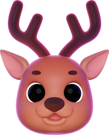 deer 3d icon PNG, SVG