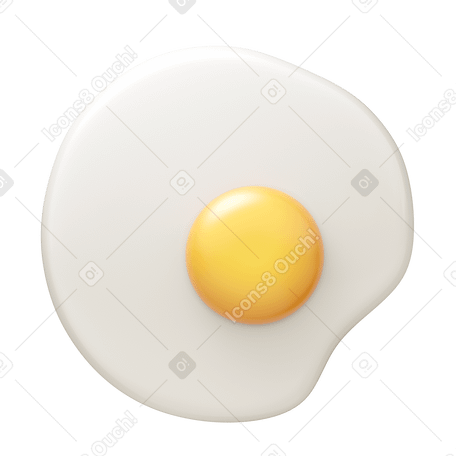 3D sunny side up eggs PNG、SVG