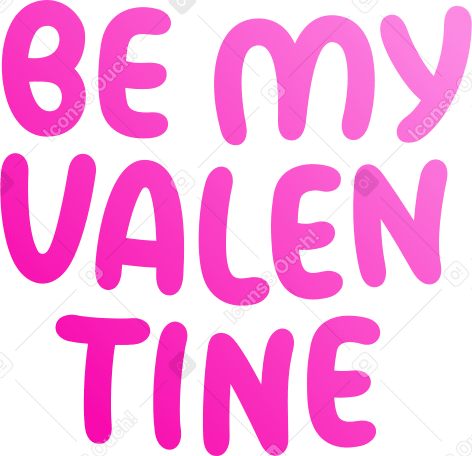 sii il mio lettering di san valentino PNG, SVG