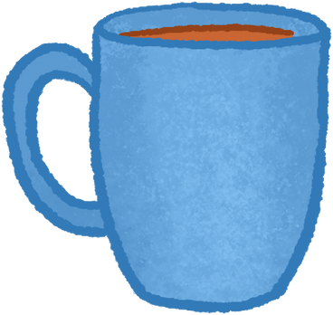Blue mug PNG, SVG