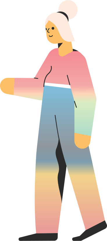 standing woman points at something PNG, SVG