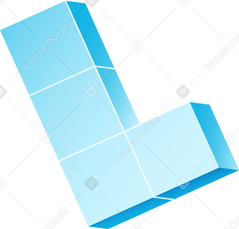 L 모양의 큐브 블록 PNG, SVG