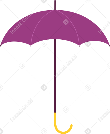 burgundy umbrella cane Illustration in PNG, SVG