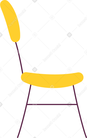 yellow computer chair Illustration in PNG, SVG