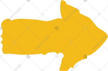 Yellow arrow shape PNG, SVG