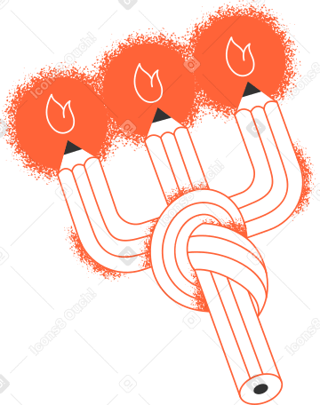 connection lost 2  candles Illustration in PNG, SVG