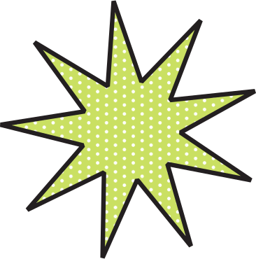 green star polka dot PNG, SVG