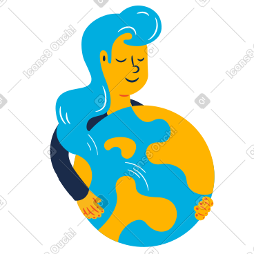 有行星地球的女人 PNG, SVG