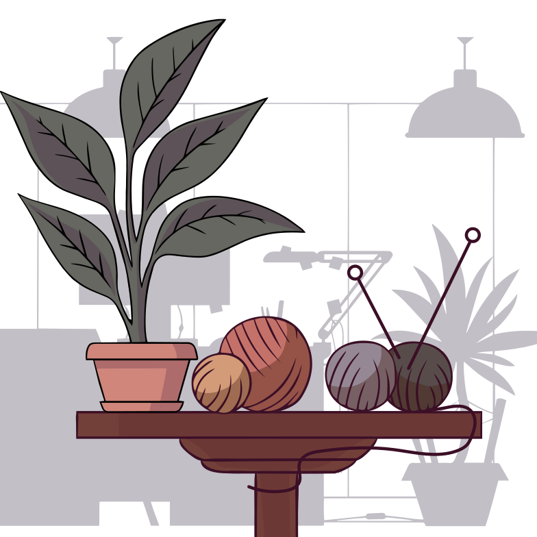 Knitting Clipart illustration in PNG, SVG