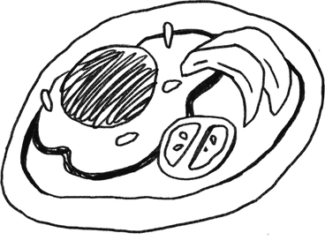 Minimale schwarze linie rührei, tomaten und avocado PNG, SVG