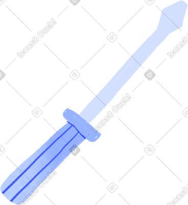 Blue screwdriver PNG, SVG