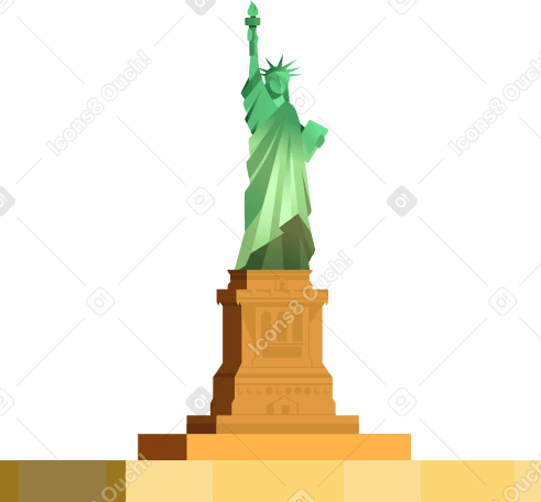 statue of liberty with illumination Illustration in PNG, SVG