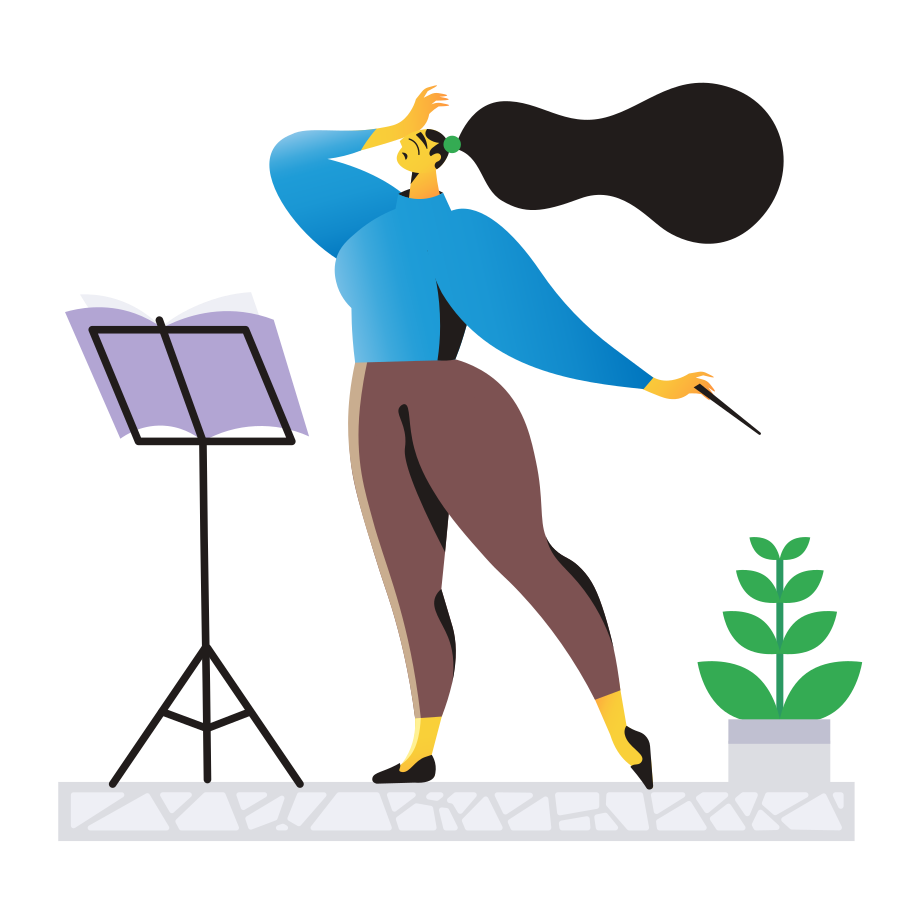 Conductor Illustration in PNG, SVG
