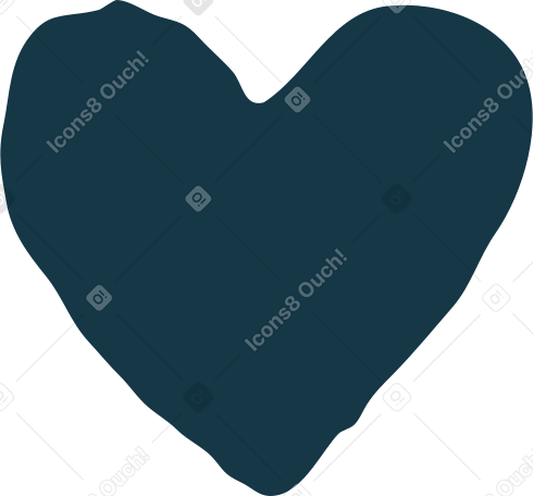 dark green heart shape Illustration in PNG, SVG