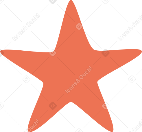 orange star shape в PNG, SVG