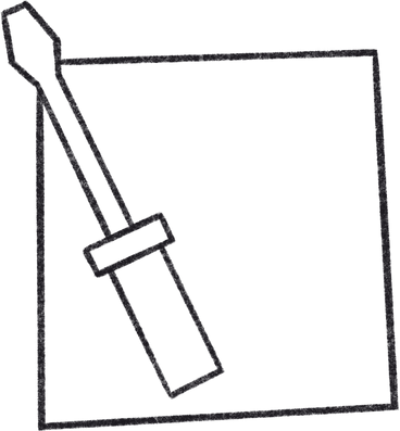 screwdriver and square PNG, SVG