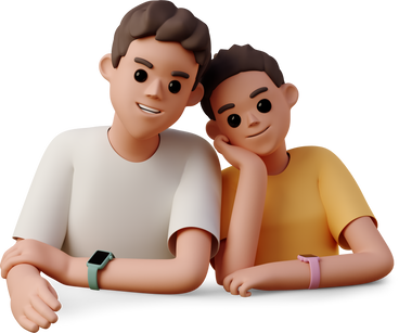 young woman and man smiling and leaning on each other PNG, SVG