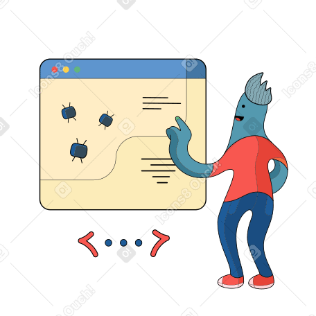 Fixing bugs Illustration in PNG, SVG