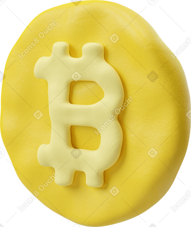 3D Dreiviertelansicht eines bitcoin-emblems PNG, SVG