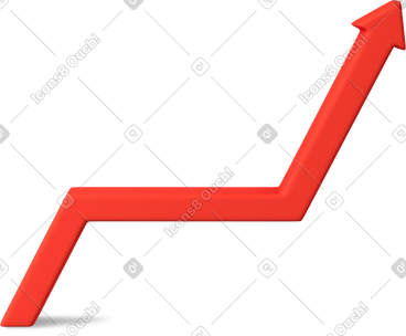 Red increase arrow PNG, SVG