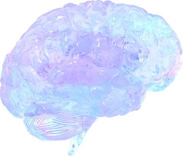 Glossy brain animated illustration in GIF, Lottie (JSON), AE