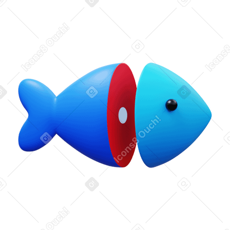 3D dressed fish PNG, SVG