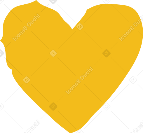 Yellow Heart Shape のpngとsvgでのイラスト