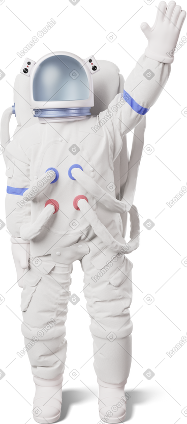 Astronaut waving PNG, SVG