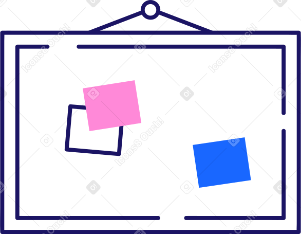 board with stickers Illustration in PNG, SVG