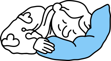 Woman sleeping on a pillow PNG, SVG