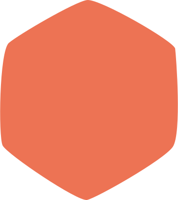 Orange hexagon PNG, SVG