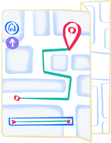 map for a phone app PNG, SVG
