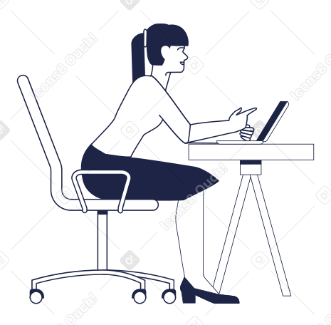 Woman sitting Illustration in PNG, SVG