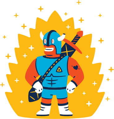 Personaje de guardia feliz con espada PNG, SVG