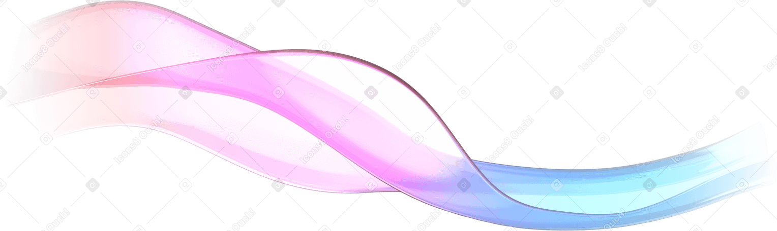 3D Marés de uma corrente luminosa PNG, SVG