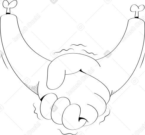 handshake of two hands Illustration in PNG, SVG