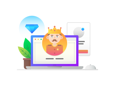 Computer screen with a king on it PNG, SVG
