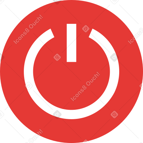 power button Illustration in PNG, SVG