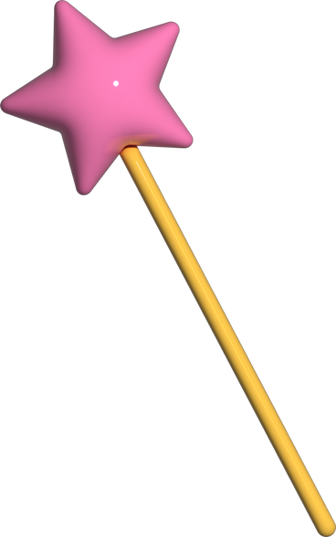 pink magic wand PNG, SVG