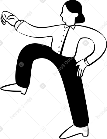 Homem com perna levantada PNG, SVG