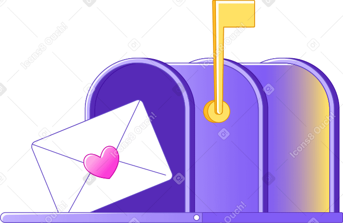 post box with letter PNG, SVG