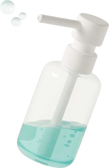 green sanitizer pump bottle PNG, SVG