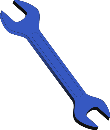 double open end wrench PNG, SVG