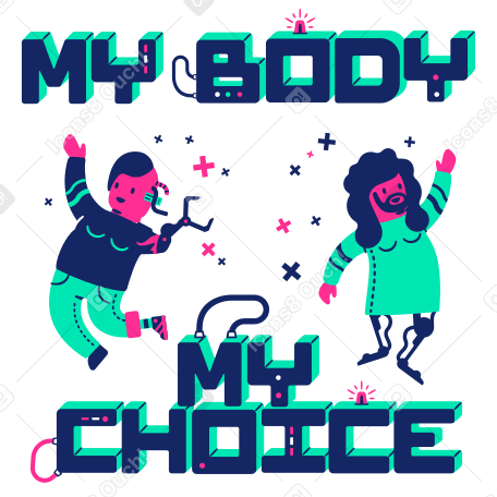 My body my choice Illustration in PNG, SVG