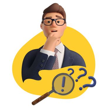 Businessman searching for an answer PNG, SVG
