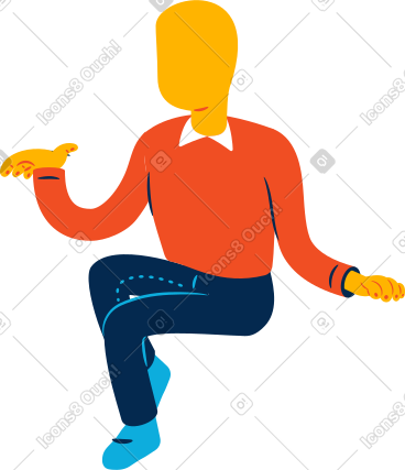 Man sitting PNG, SVG