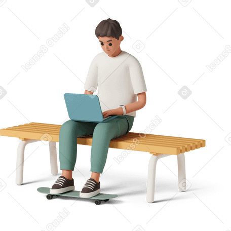 person sitting on bench png